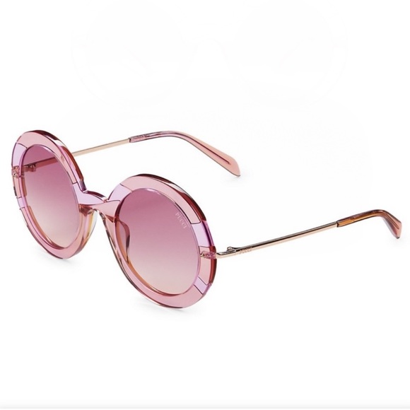 SOLD E Emilio Pucci Round Pink Sunglasses, New - Picture 2 of 13